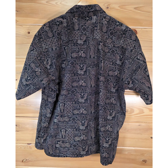 Harley Davidson Geometric Hawaiian Camp Shirt Men 2XL - Picture 3 of 10